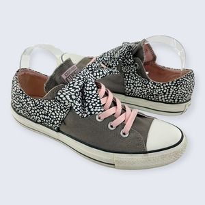 Converse CTAS Betty Bow Polka Dot Gray Pink Elastic Laces Canvas Sneaker 10